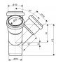 Хрестовина каналізаційна двоплощинна Ostendorf-OSMA HT-System PLUS d110/110/110/50×87° (Л)