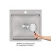 Акційний набір Lidz: мийка H5050 інтегрована Brushed Steel 3,0/1,0 мм + Змішувач Aria для кухні з гнучким виливом (k35) Grey