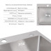 Акційний набір Lidz: мийка H5050 інтегрована Brushed Steel 3,0/1,0 мм + Змішувач Aria для кухні з гнучким виливом (k35) Grey