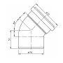 Коліно каналізаційне редукційне Ostendorf-OSMA HT-System PLUS d50/32×88°