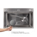 Акційний набір Lidz: мийка H6845 Decor 3,0/1,0 мм + Змішувач Aria для кухні з гнучким виливом (k35) Grey