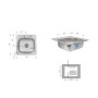 Кухонна мийка Brinex 4848 0,6 мм Micro Decor (BRIN4848MDEC0651258)