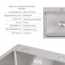 Акційний набір Lidz: мийка H6050 інтегрована Brushed Steel 3,0/1,0 мм + Змішувач Aria для кухні з гнучким виливом (k35) Grey