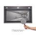 Акційний набір Lidz: мийка інтегрована Decor Black PVD Honeycomb 3,0/1,0 мм + Змішувач Aria для кухні з гнучким виливом (k35) Black