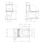 Унітаз підлоговий Qtap Crow Eco Ultra Quiet безобідковий з сідінням Soft-close QTCRO27W51030