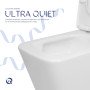 Унітаз підлоговий Qtap Crow Eco Ultra Quiet безобідковий з сідінням Soft-close QTCRO27W51030