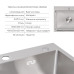Акційний набір Lidz: мийка H5045 інтегрована Brushed Steel 3,0/1,0 мм + Змішувач Aria для кухні з гнучким виливом (k35) Grey