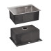 Акційний набір Lidz: мийка H5045 інтегрована Brushed Steel 3,0/1,0 мм + Змішувач Aria для кухні з гнучким виливом (k35) Grey