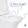 Унитаз напольный Qtap Presto Quadro безобідковий з сідінням Soft-close QTPRE27W51021