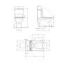 Унитаз напольный Qtap Presto Quadro безобідковий з сідінням Soft-close QTPRE27W51021