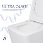 Унітаз підлоговий Qtap Crow Ultra Quiet безобідковий з сідінням Soft-close QTCRO27W51028
