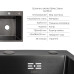 Акційний набір Lidz: мийка H7849BL інтегрована крило зліва Brushed Black PVD 3,0/1,0 мм + Змішувач Aria для кухні з гнучким виливом (k35) Black