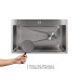Акційний набір Lidz: мийка H7545 Brushed 3,0/1,0 мм + Змішувач Aria для кухні з гнучким виливом (k35) Grey