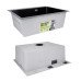 Акційний набір Lidz: мийка інтегрована Decor Black PVD Honeycomb 2,5/0,5 мм + Змішувач Aria для кухні з гнучким виливом (k35) Black