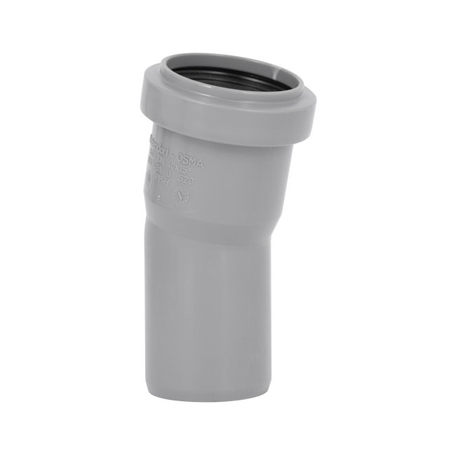 Коліно каналізаційне Ostendorf-OSMA HT-System PLUS d40×15°