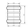 Муфта каналізаційна дворозтрубна Ostendorf-OSMA HT-System PLUS d40