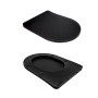 Унітаз підвісний Qtap Taurus Ultra Quiet 515×360×350 мм, Matt Black, з сидінням Slim Duroplast / Soft-close / Quick Release QTTAU28BLM50504