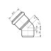 Коліно каналізаційне Ostendorf-OSMA HT-System PLUS d32×67°