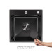 Акційний набір Lidz: мийка Handmade H4545 Black PVD Decor 2,5/0,5 мм + K01B Корзина для кухонной мойки