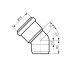 Коліно каналізаційне Ostendorf-OSMA HT-System PLUS d110×87°