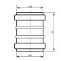 Муфта каналізаційна дворозтрубна Ostendorf-OSMA HT-System PLUS d50
