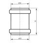 Муфта каналізаційна насувна Ostendorf-OSMA HT-System PLUS d32
