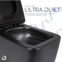 Унітаз підвісний Qtap Gemini Ultra Quiet 485×340×350 мм, Matt Black, з сидінням Slim Duroplast / Soft-close / Quick Release QTGEM28BLM50505