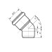 Коліно каналізаційне Ostendorf-OSMA HT-System PLUS d32×45°