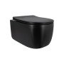 Унітаз підвісний Qtap Taurus Ultra Quiet 515×360×350 мм, Matt Black, з сидінням Slim Duroplast / Soft-close / Quick Release QTTAU28BLM50504