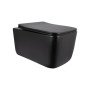Унітаз підвісний Qtap Gemini Ultra Quiet 485×340×350 мм, Matt Black, з сидінням Slim Duroplast / Soft-close / Quick Release QTGEM28BLM50505