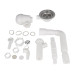 Сифон для кухонной мойки Lidz (WHI) 60 08 E001 01 ECO с круглым переливом (выход 50 мм)