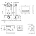 Готовое решение Qtap для ванной комнаты: подвесной унитаз Jay Rimless 520х360х320 + комплект инсталляции Nest 4 в 1 (линейная клавиша Chrome)