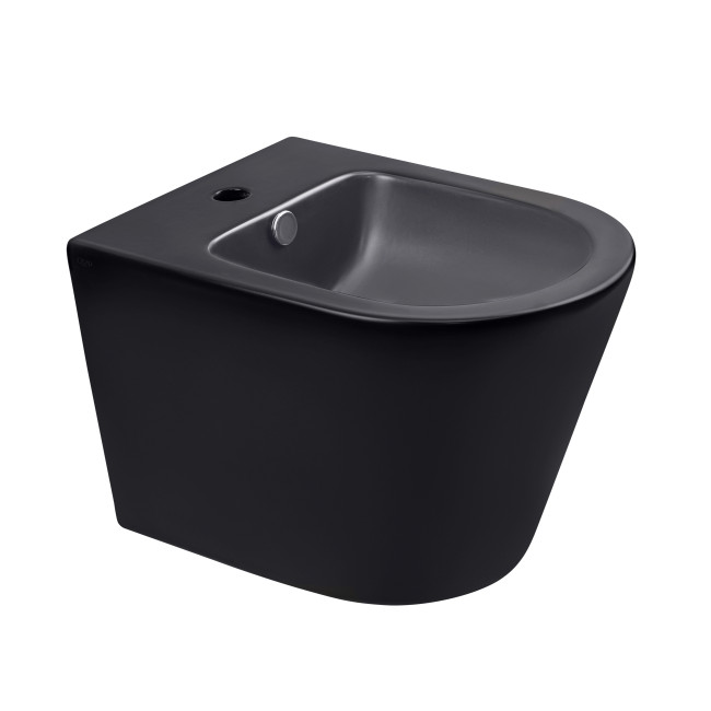 Биде подвесное Qtap Scorpio 515x360x345 Matt black QT1455053FMB