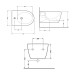 Биде подвесное Qtap Scorpio 515x360x345 Matt black QT1455053FMB