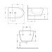 Біде підвісне Qtap Scorpio 515x360x345 Matt black QT1455053FMB