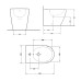 Біде підлогове Qtap Scorpio 530x360x395 Matt black QT14441003CMB