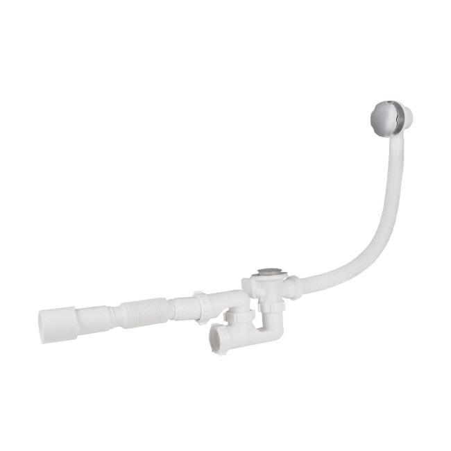 Сифон для ванни Lidz (WHI) 60 03 V002 01 з ревізією (вихід 50 мм)