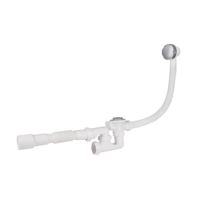 Сифон для ванни Lidz (WHI) 60 03 V002 01 з ревізією (вихід 50 мм)