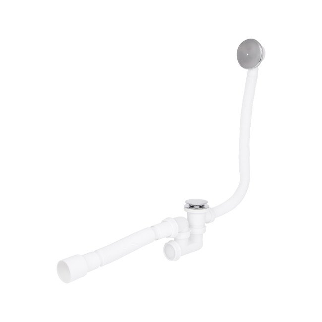 Сифон для ванни Lidz (WHI) 60 03 V002 02 з ревізією (вихід 50 мм)