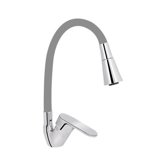 Смеситель для кухни Lidz Tani 008F3 с гибким изливом (k40) LDTAN008F3GCR39507 Chrome/Grey