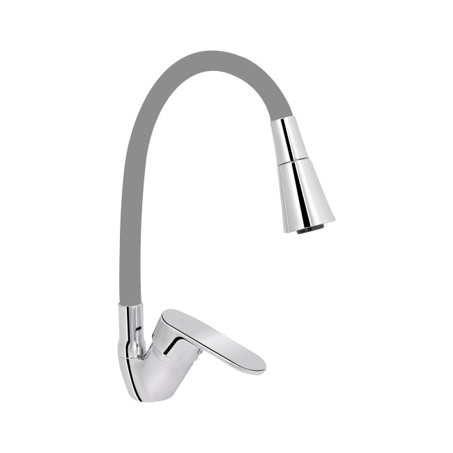 Смеситель для кухни Lidz Tani 008F3 с гибким изливом (k40) LDTAN008F3GCR39507 Chrome/Grey