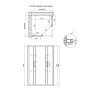 Душова кабіна Qtap Taurus CRM1011SC6 100x100 см, скло Clear 6 мм, покриття CalcLess без піддона