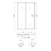 Душові двері в нішу Qtap Taurus CRM2012-13.C6 120-130x200 см, скло Clear 6 мм, покриття CalcLess