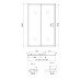 Душевая дверь в нишу Qtap Taurus CRM2012-13.C6 120-130x200 см, стекло Clear 6 мм, покрытие CalcLess