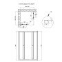 Душова кабіна Qtap Pisces BLA109-11SC5 90-105x90-105 см, скло Clear 5 мм без піддона