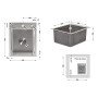 Мийка для кухні інтегрована Lidz Handmade H4050 (LDH4050BRU39258) Brushed Steel 3,0/1,0 мм
