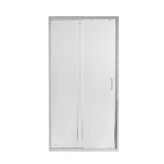 Душевая дверь в нишу Qtap Taurus CRM209-1.C6 90-100x200 см, стекло Clear 6 мм, покрытие CalcLess