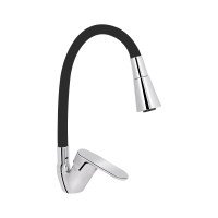 Змішувач для кухні Lidz Tani 008F3 з гнучким виливом (k40) LDTAN008F3BCR39484 Chrome/Black