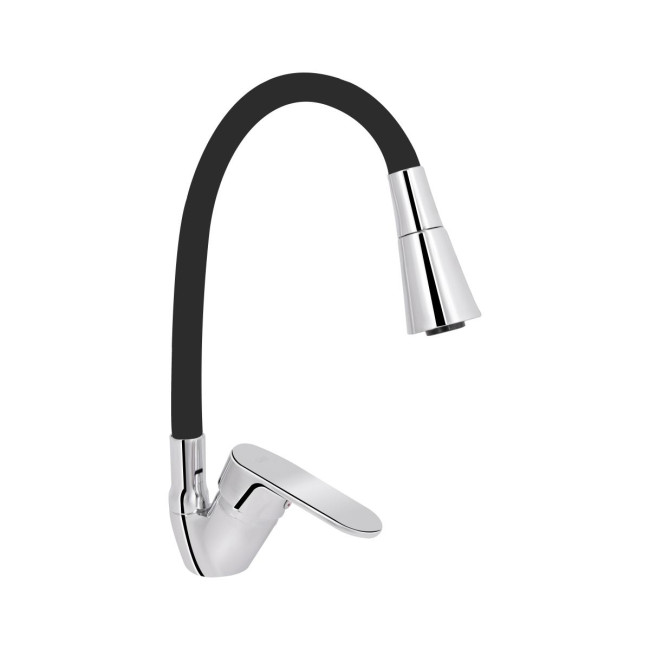 Змішувач для кухні Lidz Tani 008F3 з гнучким виливом (k40) LDTAN008F3BCR39484 Chrome/Black