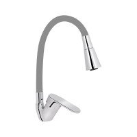 Смеситель для кухни Lidz Tani 008F3 с гибким изливом (k40) LDTAN008F3GCR39507 Chrome/Grey